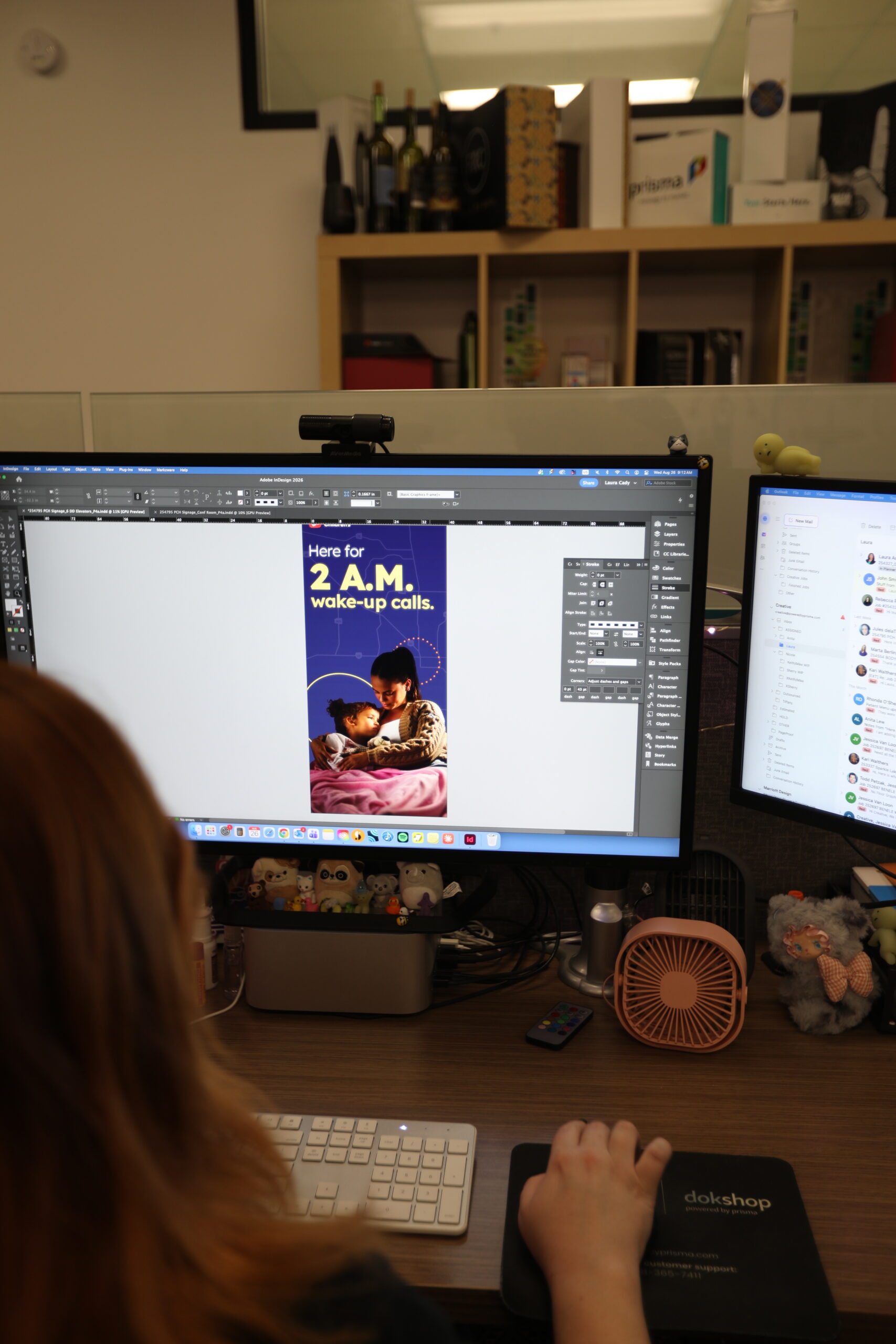 graphic designer working on computer