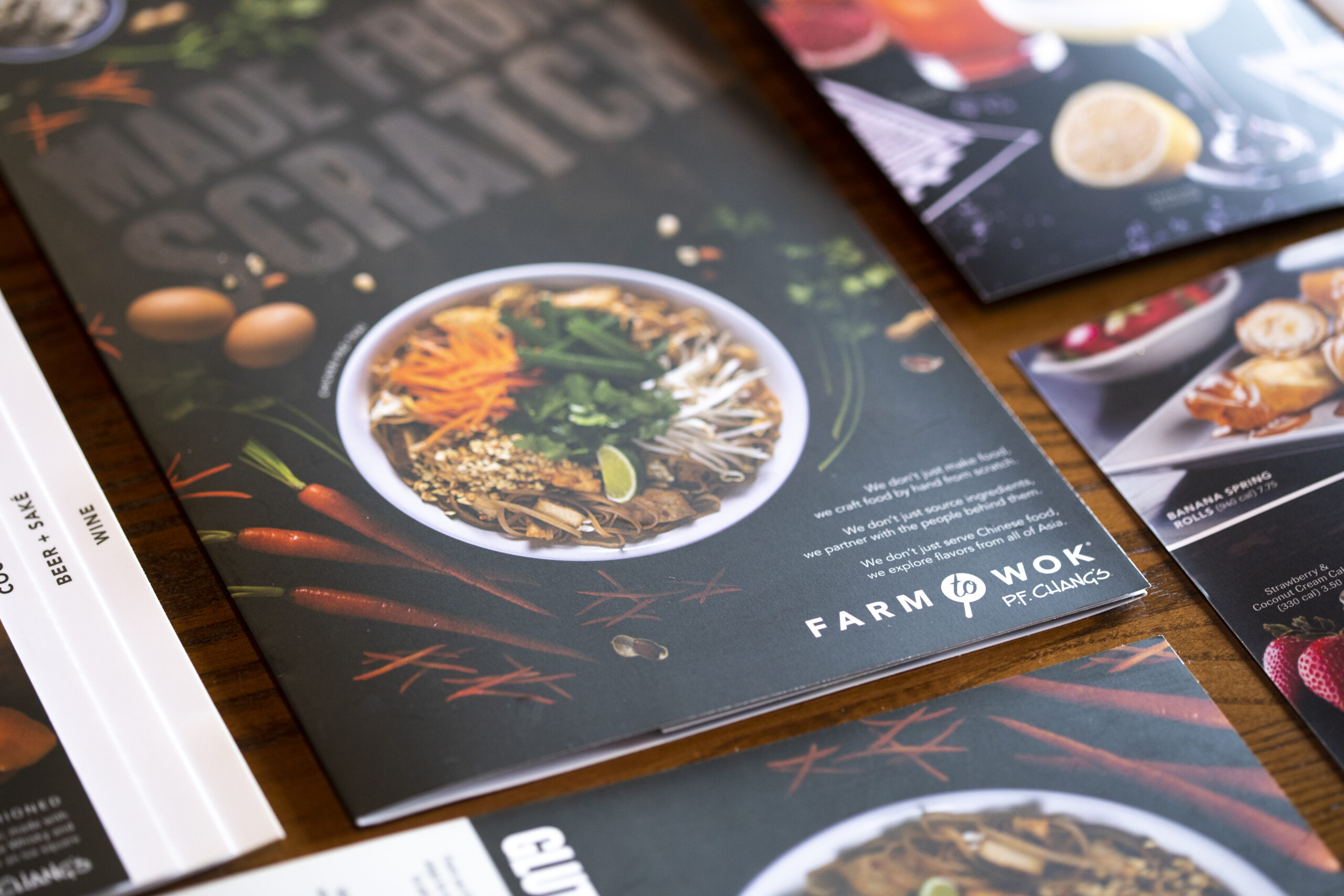 pf changs menu close up