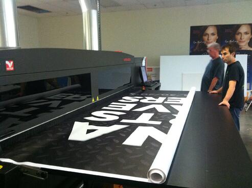 Printing the 20 ft. banne