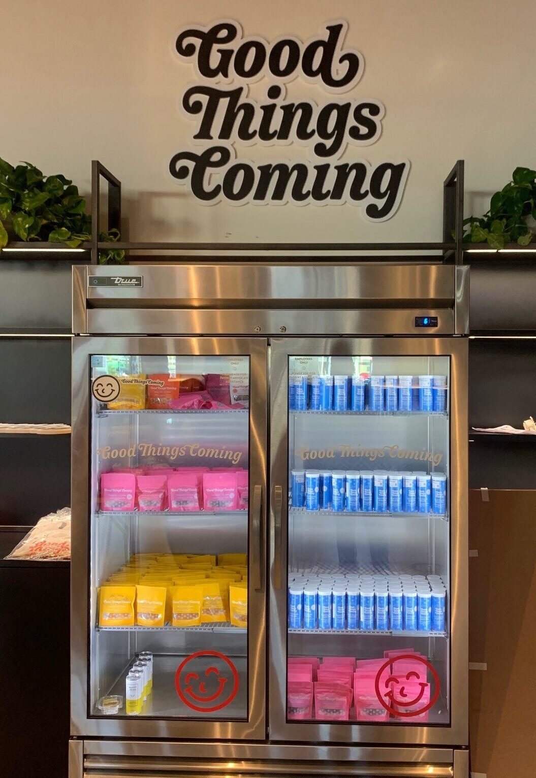 wrapped sign and cooler