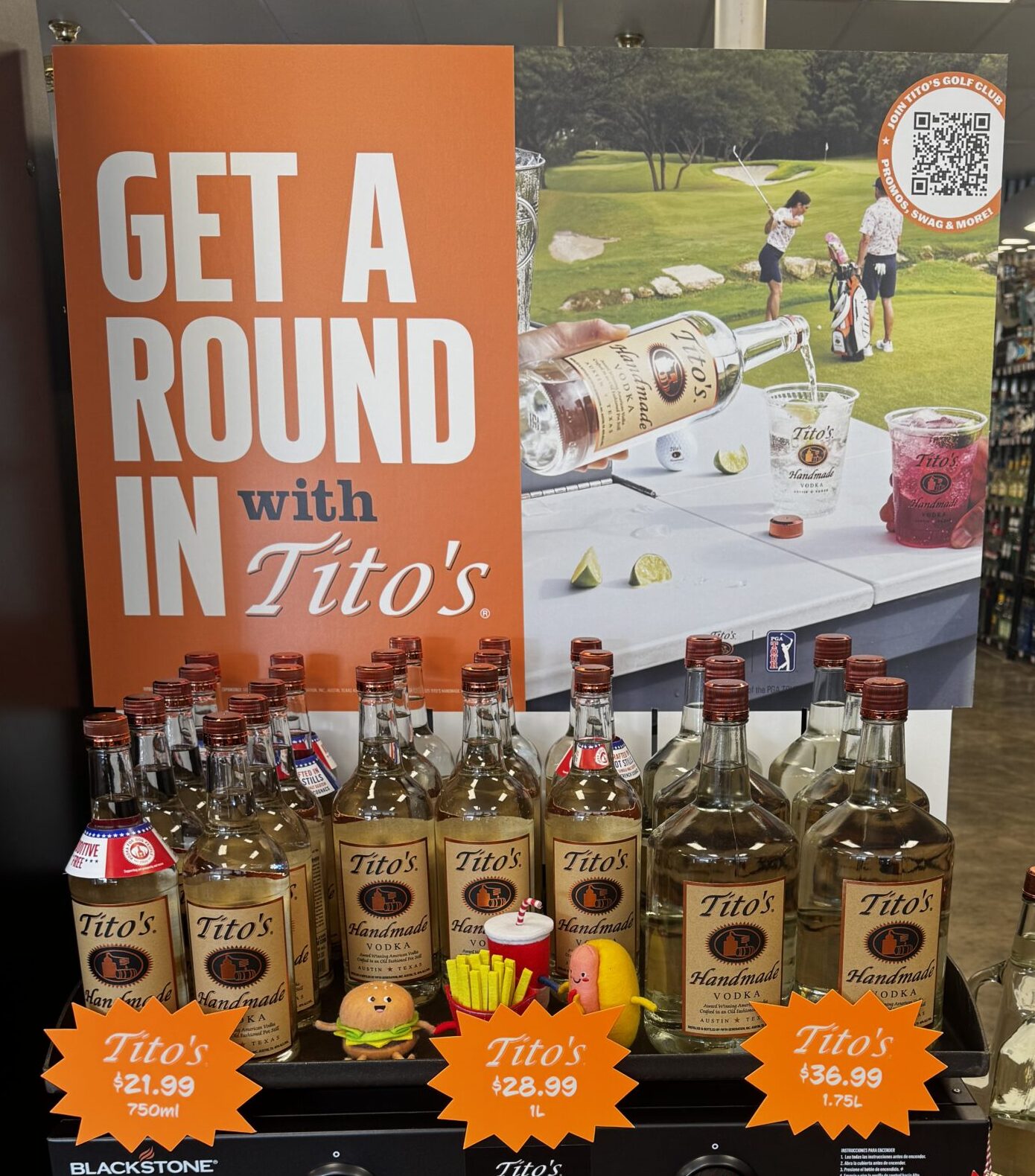 Tito's display shelf