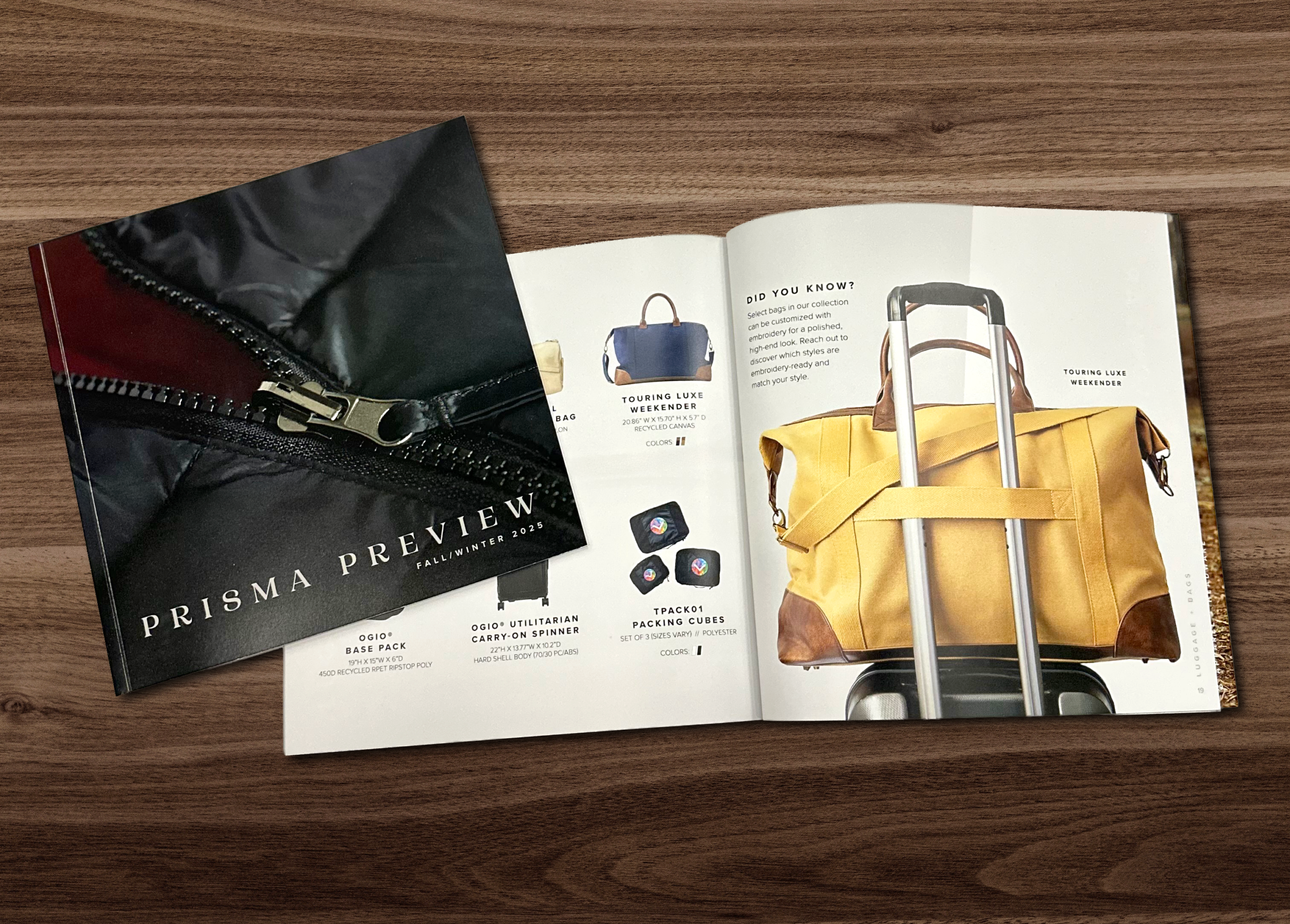 Prisma Preview catalog on a table