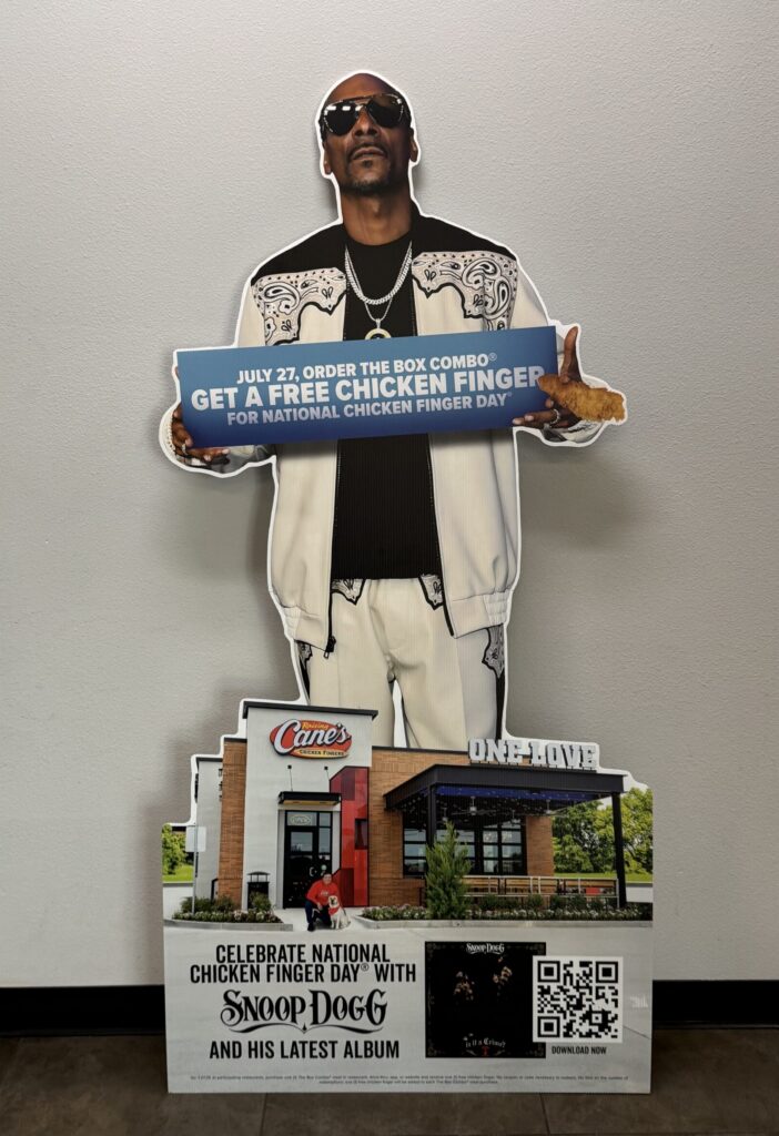 Cane's Snoop dogg sign cutout