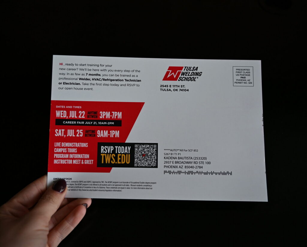 tulsa welding school direct mail