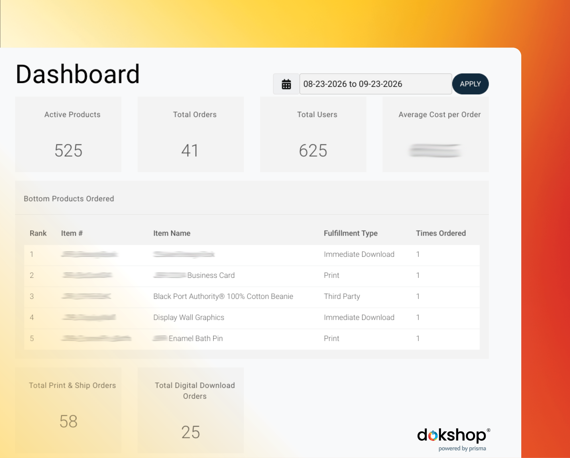 dokshop dashboard