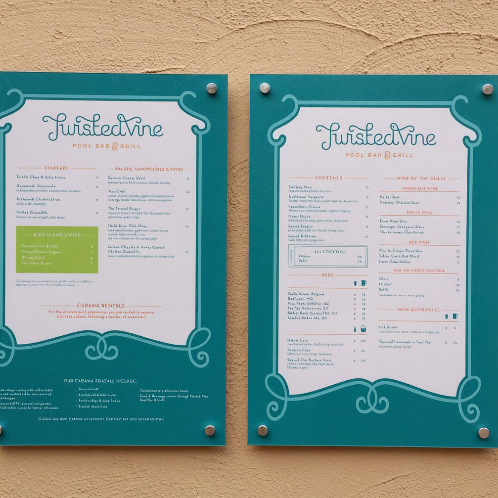 TwistedVined Menu