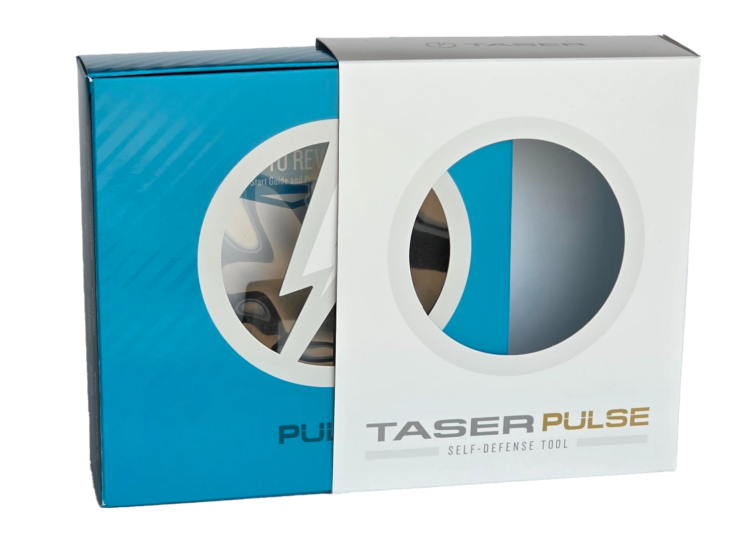 Custom retail packaging boxes for the Taser Pulse self-defense tool.