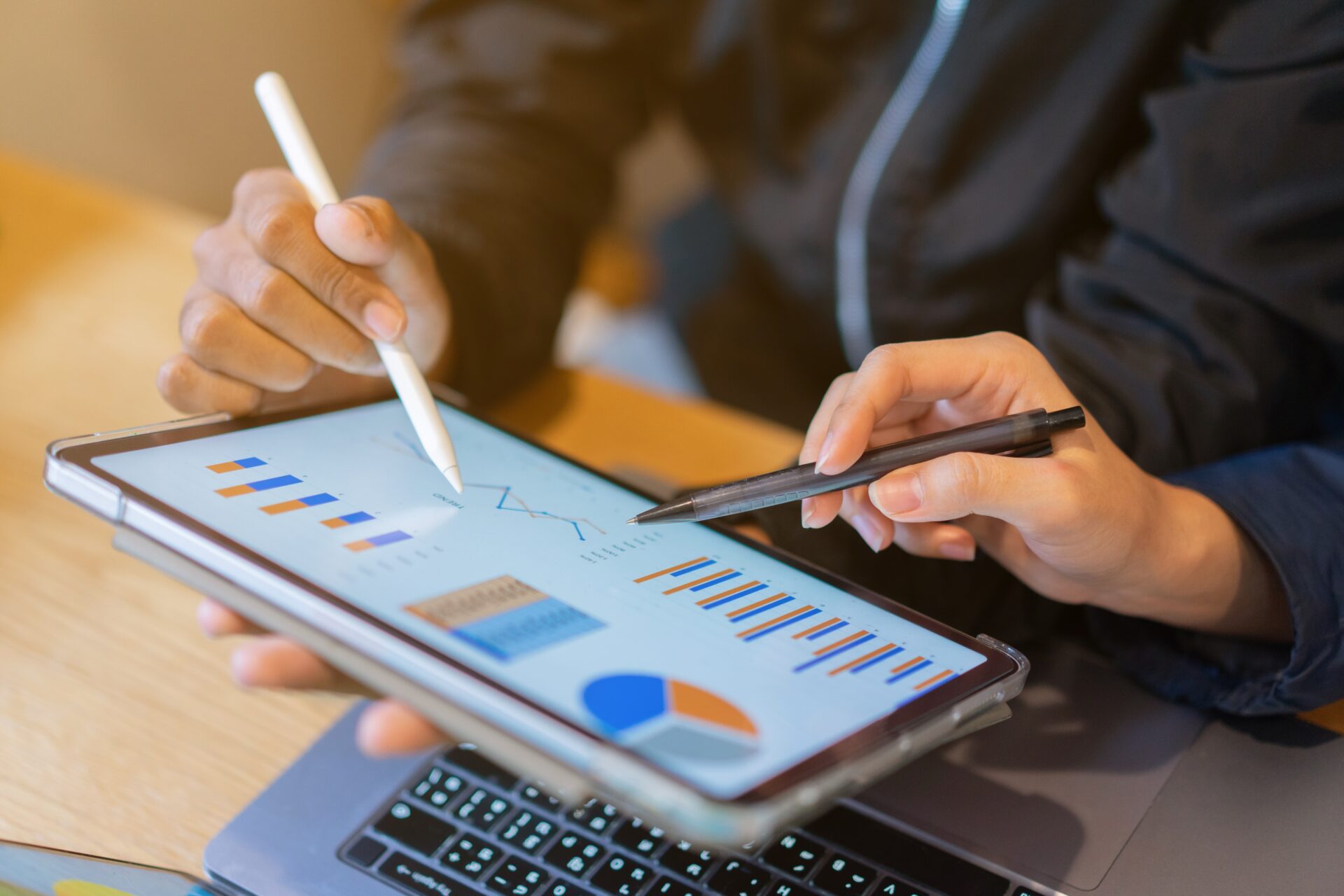 Business management on tablet