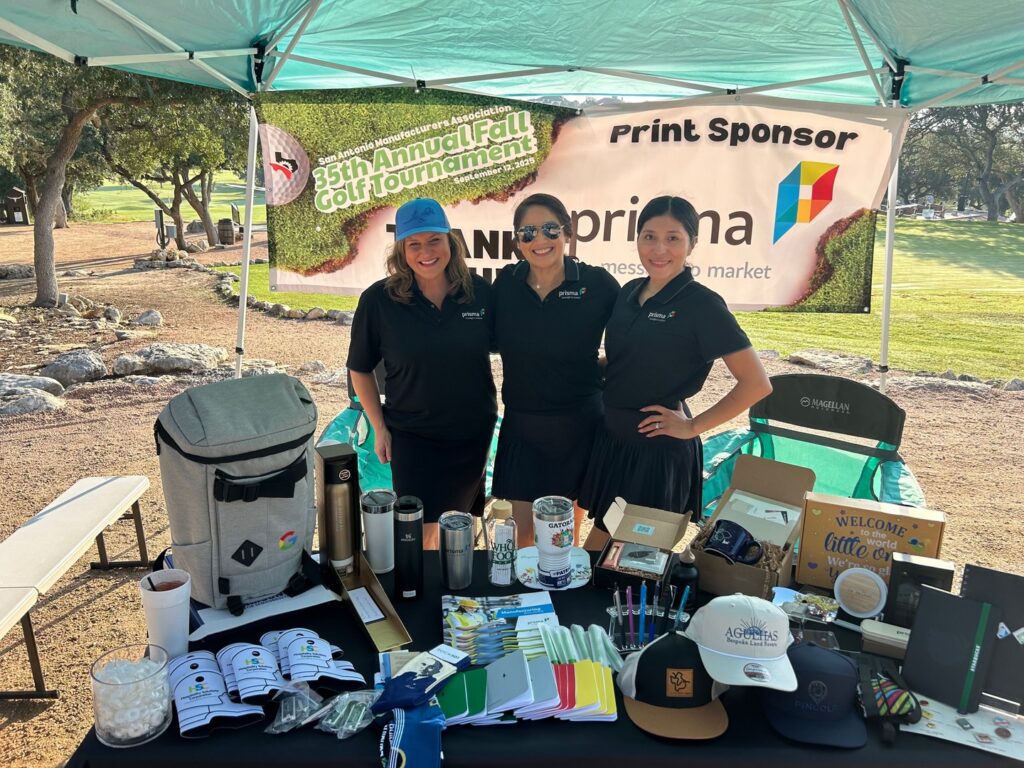 Prisma people at a golf tournament sponsorship event